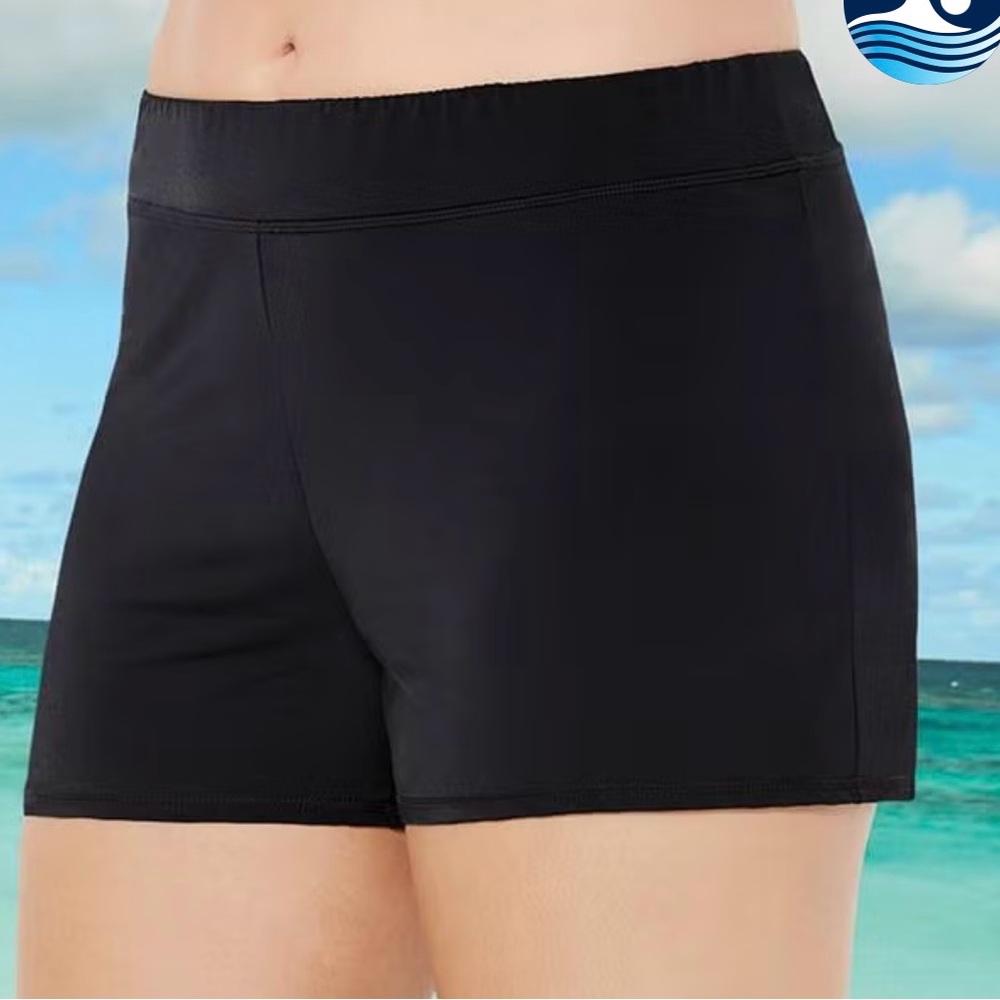 Swimsuits For All Chlorine Resistant Full Coverage Banded Swim Short